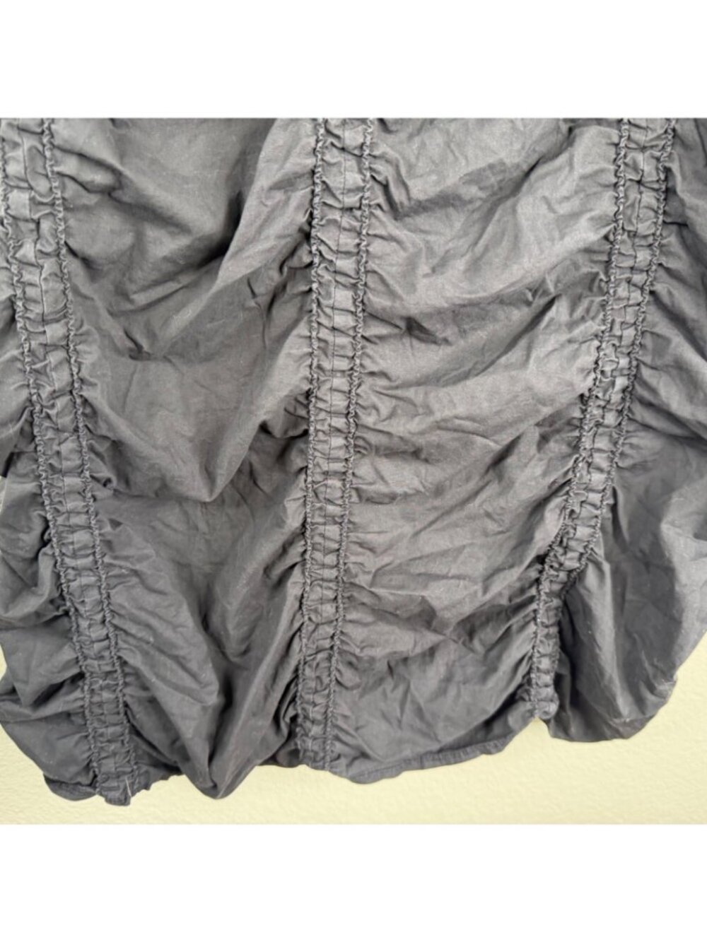 XCVI Wearables Women's Ruched Drawstring Gothic Grunge Punk Black Skirt Sz S - Picture 5 of 8